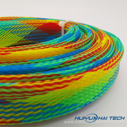 Color pattern woven mesh pipe